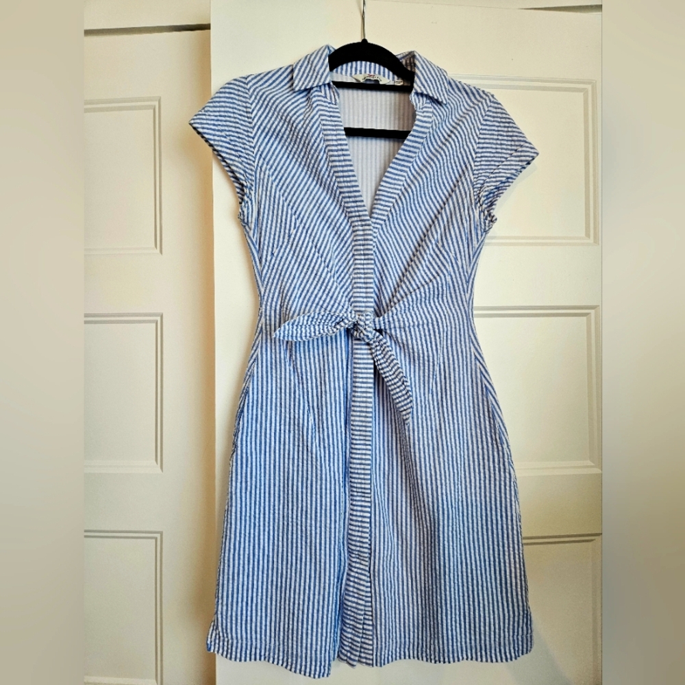Blue Striped Women's Dress